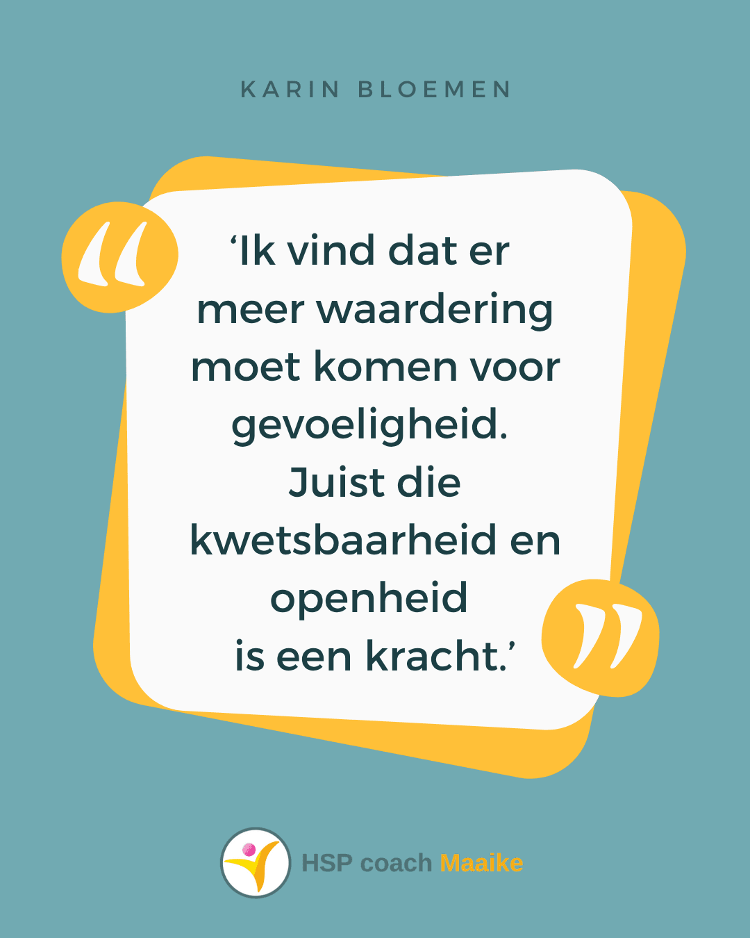 Karin Bloemen - waardering voor HSP
