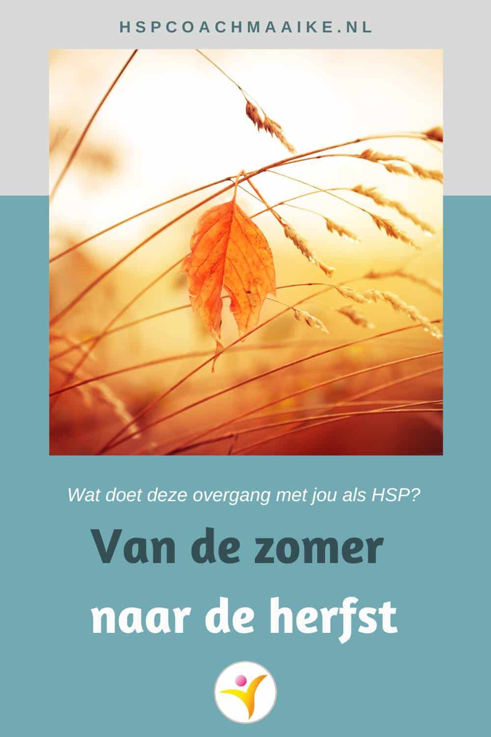 Overgang van de zomer naar de herfst en HSP