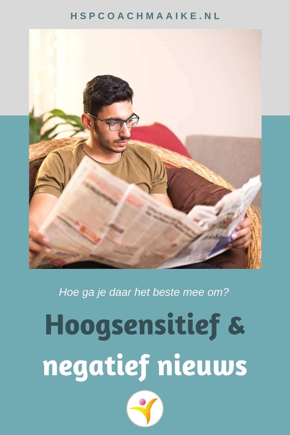 Man leest krant - Hoogsensitiviteit en negatief nieuws
