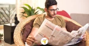 Man leest krant - Hoogsensitiviteit en negatief nieuws